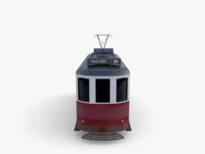 Historic tram V6 3D model