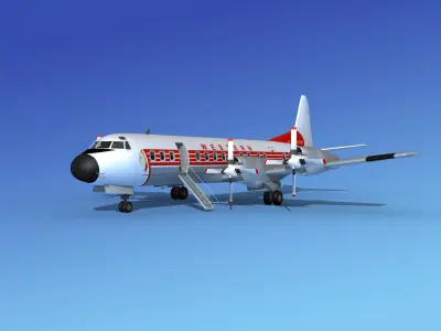 Lockheed L-188 Electra HP Western 3D model