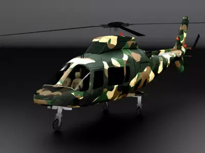 Agusta-hirundo-a109 Low-poly 3D model