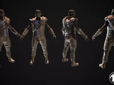 Skull armor 17 Low-poly 3D model