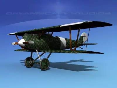 Pfalz DIII WWI Fighter V05 3D model