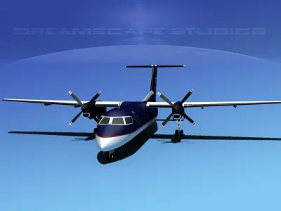 DeHavilland DHC-8-Q300 Astro Charter 3D model
