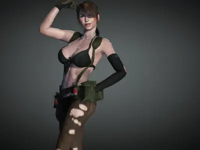 Quiet from Metal Gear Solid 5 3D Model Free low-poly 3D model
