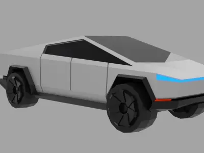 Tesla CyberTrack Low-poly 3D model