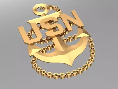 us navy pendant 3D model