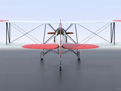 B4Y ha-327 - Not rigged Low-poly 3D model