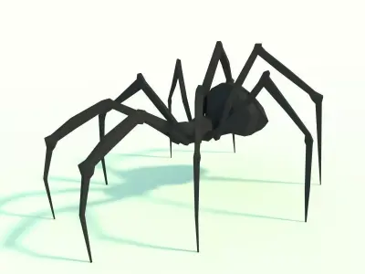 Low Poly Spider Model Free low-poly 3D model