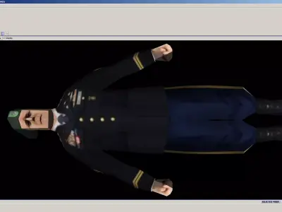 GreenBeret soldier in uniform Low-poly 3D model