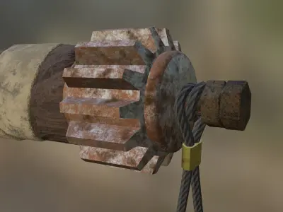 Chainsaw sword Free low-poly 3D model