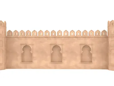 Palace Boundry Wall 3D model