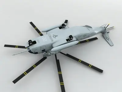 Sikorsky CH53E Helicopter  Low-poly 3D model