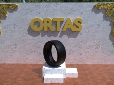 ORTAS TIRE NO 36 GAME READY Low-poly 3D model