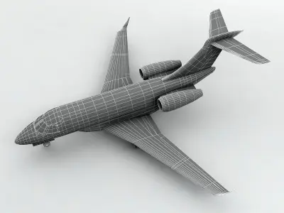 Embraer Legacy 450 Aircraft Low-poly 3D model