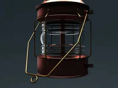 Old ship storm lamp 3D model