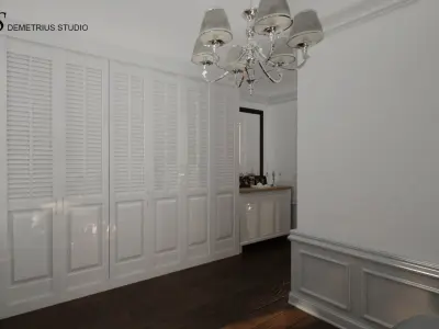 Grey Bedroom Interior Set Free 3D model