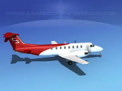 Beechcraft B1900C V09 3D model