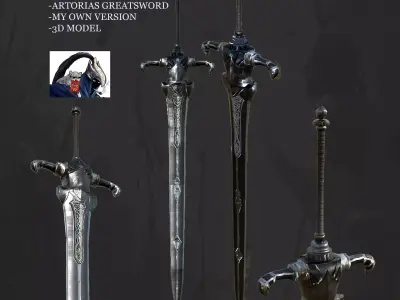 Sword Artorias Low-poly 3D model