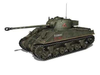Sherman MK VC Firefly - Tryniec 3D model
