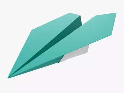Paper airplane 03 3D model