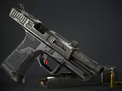 Faxon FX-19 Hellfire Low-poly 3D model