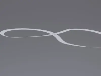 Acrobatic track Low-poly 3D model