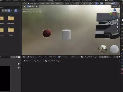 The exterior of a car in 2D Free low-poly 3D model