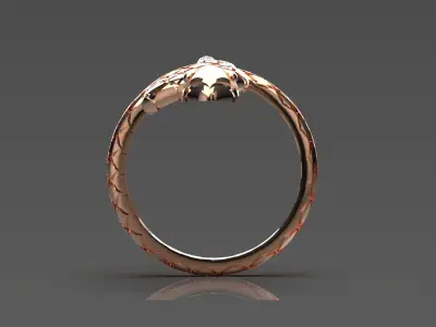 Rose gold ring snake design model gr0068 3D print model