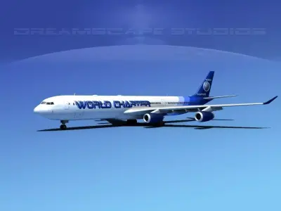 Airbus A340-600 World Charters 3D model