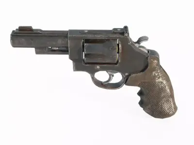 Modern weapons outdated revolvers 3D model