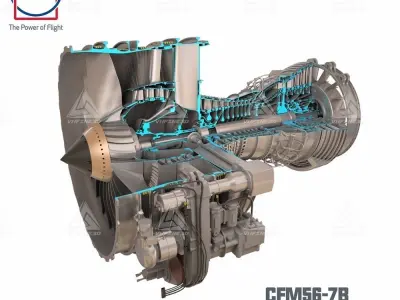 SolidWorks cfm56-7b Complete model 3D model