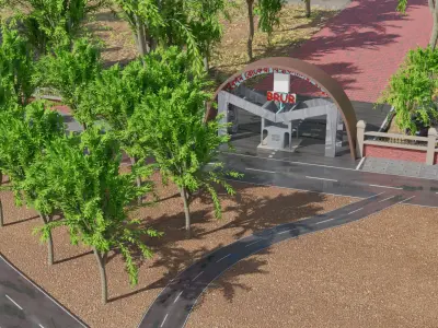 architecture gate design gate Free 3D model