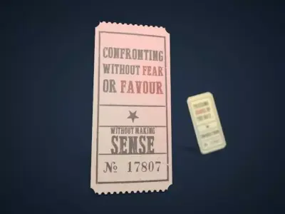 Vintage Grunge Style movie-ticket Free 3D model