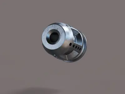 muzzle brake SBS front 3D model