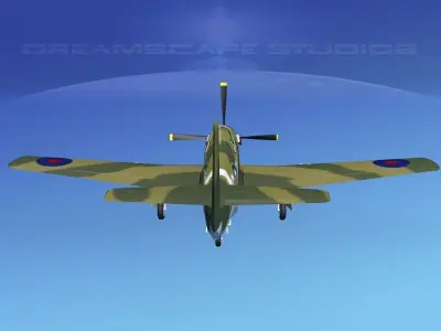 North American Mustang X RAF V10 3D model