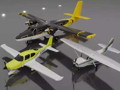 Light Aircraft Lifetime Pack 3D model