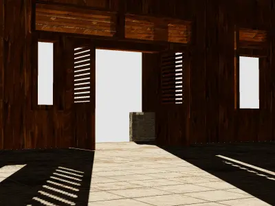 Joglo Low-poly 3D model