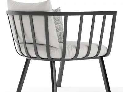 Modway Riverside Outdoor Patio Aluminum Armchair 3D model