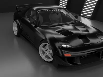 Rx7 FD custom bodykit Low-poly 3D model