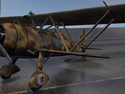 Fiat CR-42 Falco 3D model