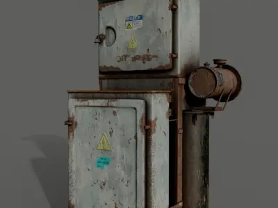 Electrical Transformer Booth 3D model