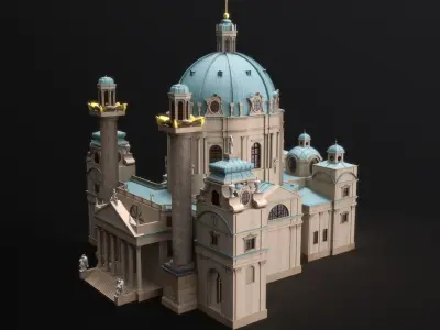 Karlskirche - Vienna Austria 3D model