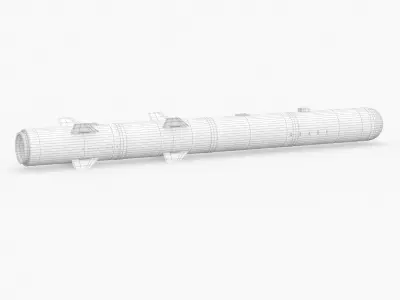 Roketsan Mizrak-U ATGM Anti-Tank Guided Missile 3D model