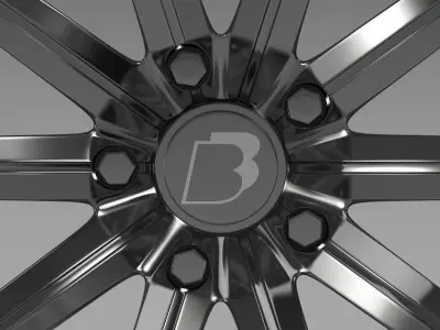 BB Audi R8 v10 plus rim 3D model