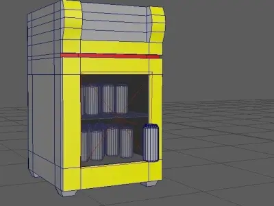 3-D red bull fridge model Low-poly 3D model