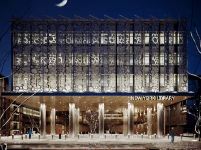 Corona - C4D files - New York Library Exterior 3D model