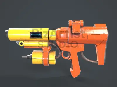 Paintball Gun Low-poly 3D model