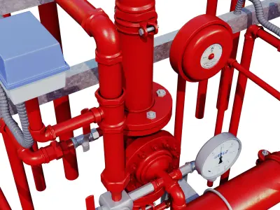 Industrial Pipes 3D model