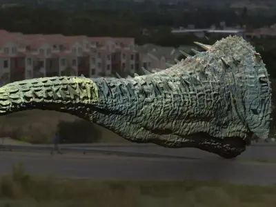 Dragon or dinosaur  tail  3D model