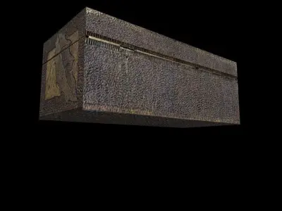 Wooden-Box treasure chest Low-poly 3D model