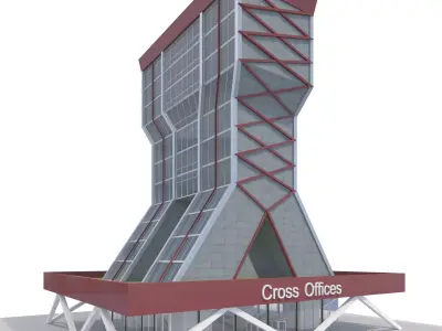 Commercial Building-019 Office Tower 3D model